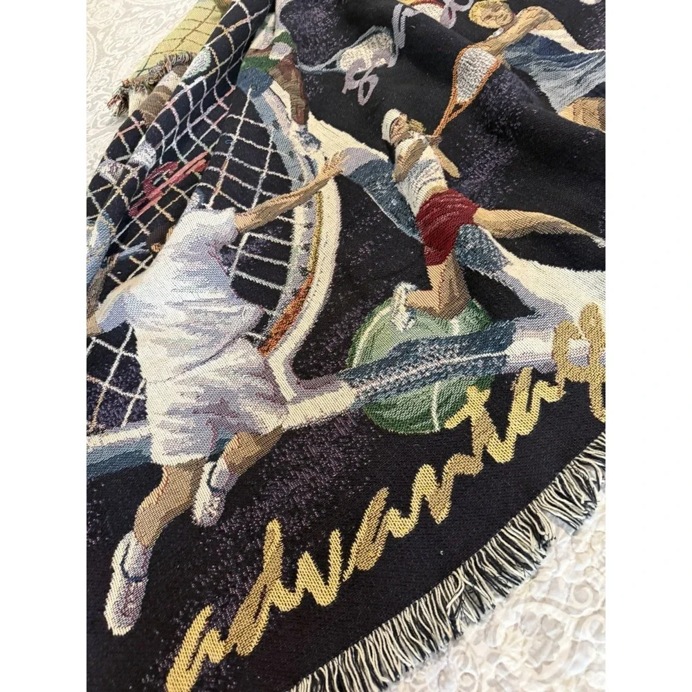 Tapestry Tennis Throw Ultimate Sports Woven Blankets Made In USA 70‎ X 52